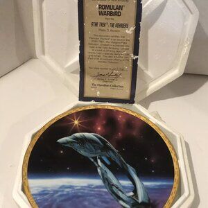 Romulan Warbird 1994 Star Trek The Hamilton Collection Plate w COA
